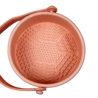 أداة تنظيف فراشي المكياج مع حاوية عملية