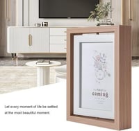 إطار صور خشبي مزدوج الجهتين بمقاس 17.8 × 12.7 سم