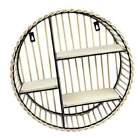 رف معلق من الخيزران