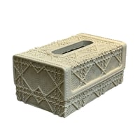 علبة مناديل أنيقة بنقشة بارزة