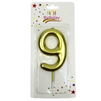 شمع أرقام ذهبي لعيد الميلاد