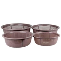 طقم مصافي بلاستيك بني – 4 قطع