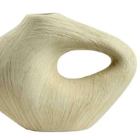 مزهرية ديكور سيراميكية بتصميم عضوي منحني