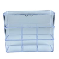 منظم مكياج أكريليك شفاف بثلاث طبقات