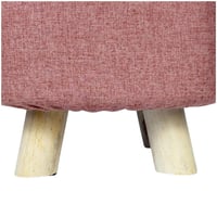 مقعد دائري مبطن بأرجل خشبية