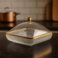 علبة تقديم مربعة الشكل