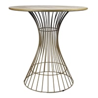 طاولة دائرية بقاعدة معدنية