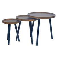 طقم طاولات جانبية خشب-3 قطع