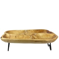 وعاء تقديم ديكور خشبي طبيعي