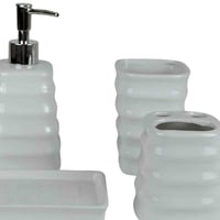 إكسسوارات حمام سيراميكي بتصميم مموج