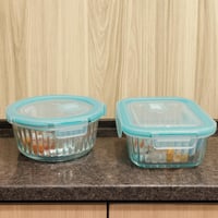 طقم حافظات طعام زجاجية فاخرة