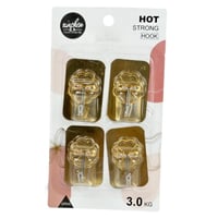 خطافات لاصقة قوية ذهبية – 4 قطع