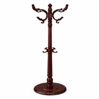 علاقة ملابس أرضية خشبية كلاسيك متعددة الخطافات