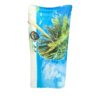 منشفة شاطئية بطباعة نخيل وجزيرة – قطن ناعم وعالي ا...