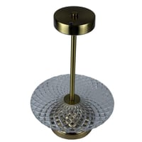 ستاند تقديم بطبقة واحدة مع إضاءة علوية خافتة