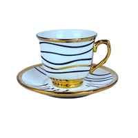 طقم اكواب مزخرفة ـ 6 اكواب مع سيسر