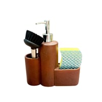 منظم أدوات الغسيل مع موزع صابون وفرشاةSet