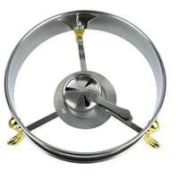 سخان بوفيه ستانلس ستيل فاخر بغطاء زجاجي ومقابض ذهب...