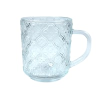 طقم إبريق عصير زجاجي بنقشة أنيقة مع 6 أكواب