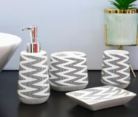 طقم إكسسوارات حمام فاخر من 4 قطع