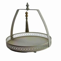 طقم تقديم حلويات مزخرف ثلاث احجام دائريه بشكل جذاب