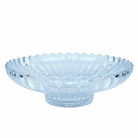 وعاء تقديم زجاج شفاف بتصميم مزخرف أنيق