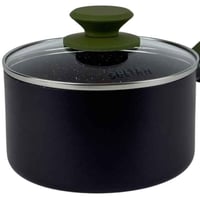 قدر جرانيت اسود بمقبض أخضر-سولتام