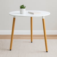 طاولة دائرية مودرن بأرجل خشبية