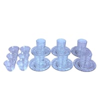 طقم بيالات شاي وفناجيل قهوة زجاجية 18 قطعة