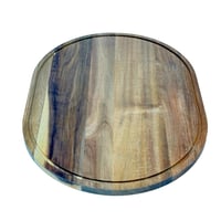 صينية تقديم خشبية بغطاء أكريليك ومقبض كريستالي