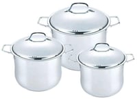 طقم قدور ستانلس ستيل - Hausroland (سعات: 16 لتر، 1...