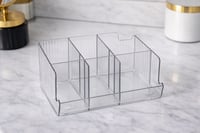 منظم اكريليك شفاف مقسم بتصميم عصري