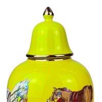 طقم فازات ديكور سيراميكية بطابع كلاسيكي ورسومات خي...