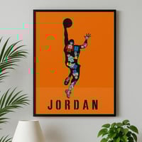 لوحة جدارية فنية بتصميم جوردان مع شخصيات ليغو