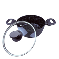 قدر جرانيت بطبقة غير لاصقة مع غطاء زجاجي – 20 سم A...