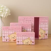 علب هدايا بطبعة دب لطيف – تصميم "Best Wishes"