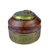 طقم مبخرة خشبي هندي فاخر بنقوش ذهبية