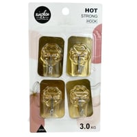 خطافات لاصقة قوية ذهبية – 4 قطع