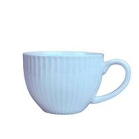 طقم اكواب مزخرفة أبيض ـ 6 اكواب مع سيسر