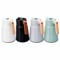 ترمس حراري عصري بمقبض خشبي سعة 1 لتر