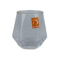 طقم كاسات زجاجية بتصميم هندسي – 6 قطع