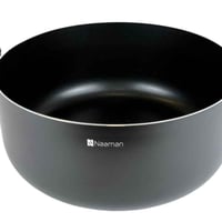 قدر طهي أسود غير لاصق بغطاء زجاجي -Naaman