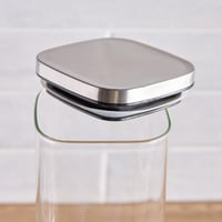 برطمان تخزين زجاجي مربع بغطاء