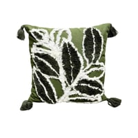 وسادة- خداديات مطرزة بنقشة اوراق طبيعية