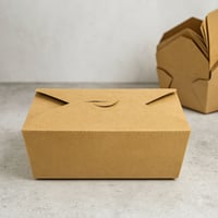 علبة كرافت ورقية لتعبئة الطعام 5 قطع