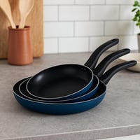 طقم مقالي غير لاصقة بلون أزرق أنيق – 3 قطع