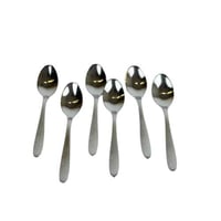 طقم ملاعق شاي استيل فضي 6 قطع