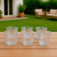 طقم فناجيل قهوة زجاجية (6 قطع)