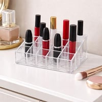 منظم احمر شفاه اكريليك شفاف متعدد الخانات