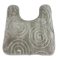 سجادة حمام مضادة للانزلاق بشكل U – رمادي مزخرف